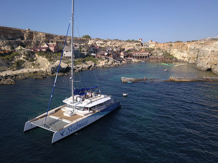 Sunset cruise with the catamaran