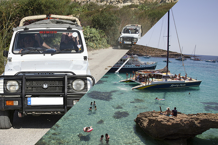 Jeep Safari a Gozo e tour in catamarano alla Laguna Blu